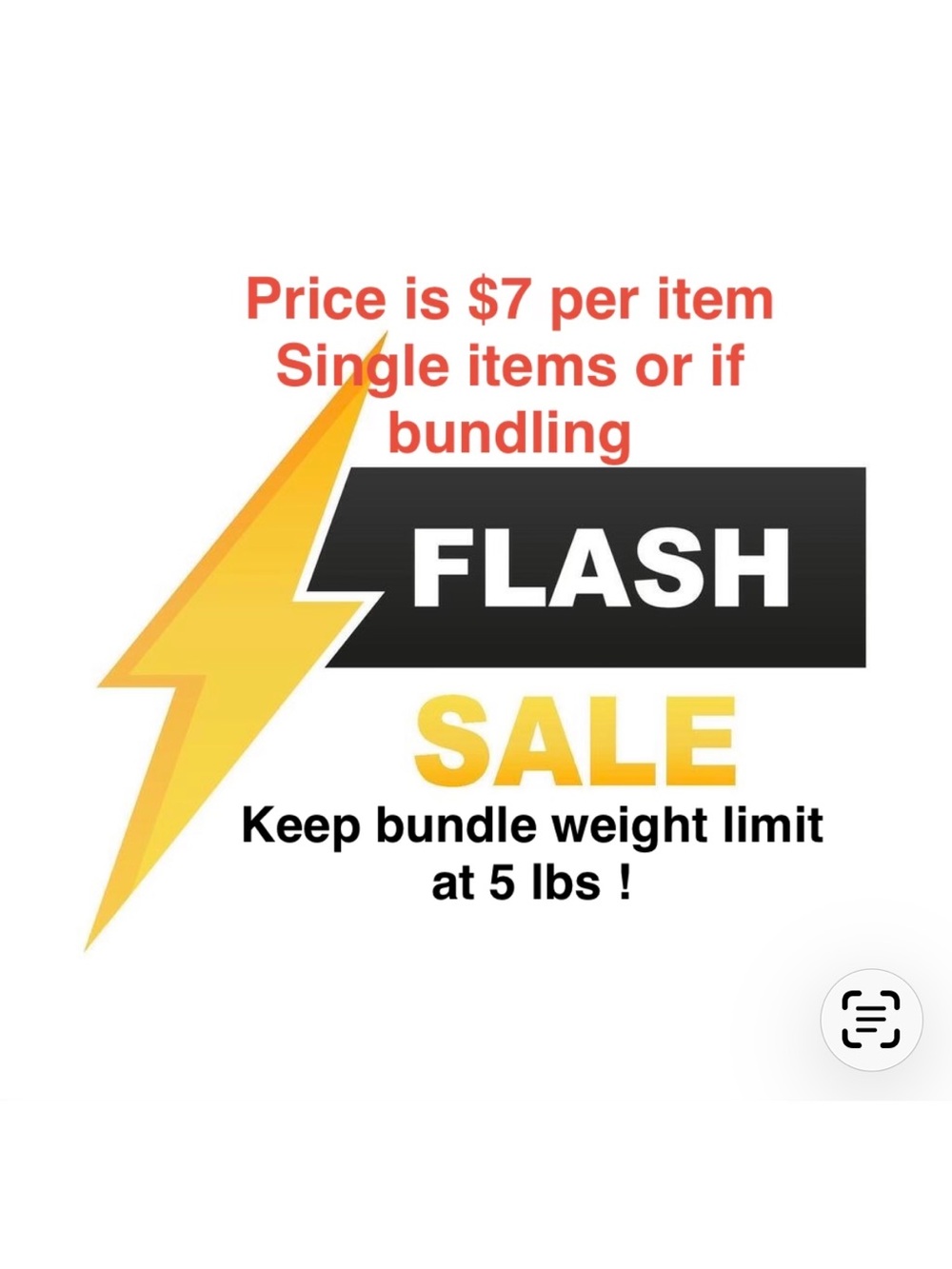 FLASH SALE ! No bundles over 5 lbs! No less on price whether single or bundle